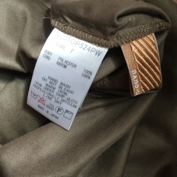 Nano Universe Dress Spaghetti Strap Mini Khaki - Picture 6 of 6